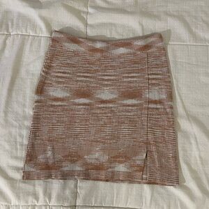 Mahina Ribbed Knit Mini Pencil Skirt